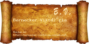 Bernecker Viktória névjegykártya
